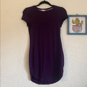 Purple T-shirt dress